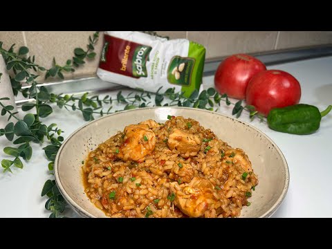 🍗🧄 Pollo al Ajillo con Arroz | Receta Fácil y Deliciosa con Arroz Brillante Sabroz 🍚✨