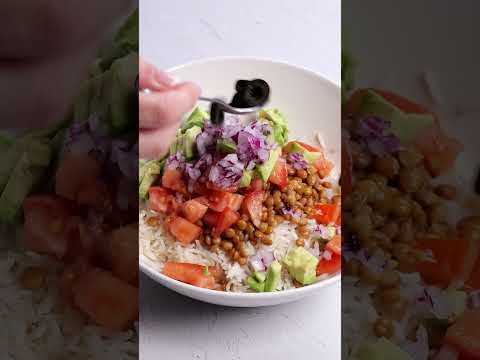 ¡La Ensalada de Arroz y Lentejas Más Fácil y Nutritiva que Harás! 🥗🍚✨