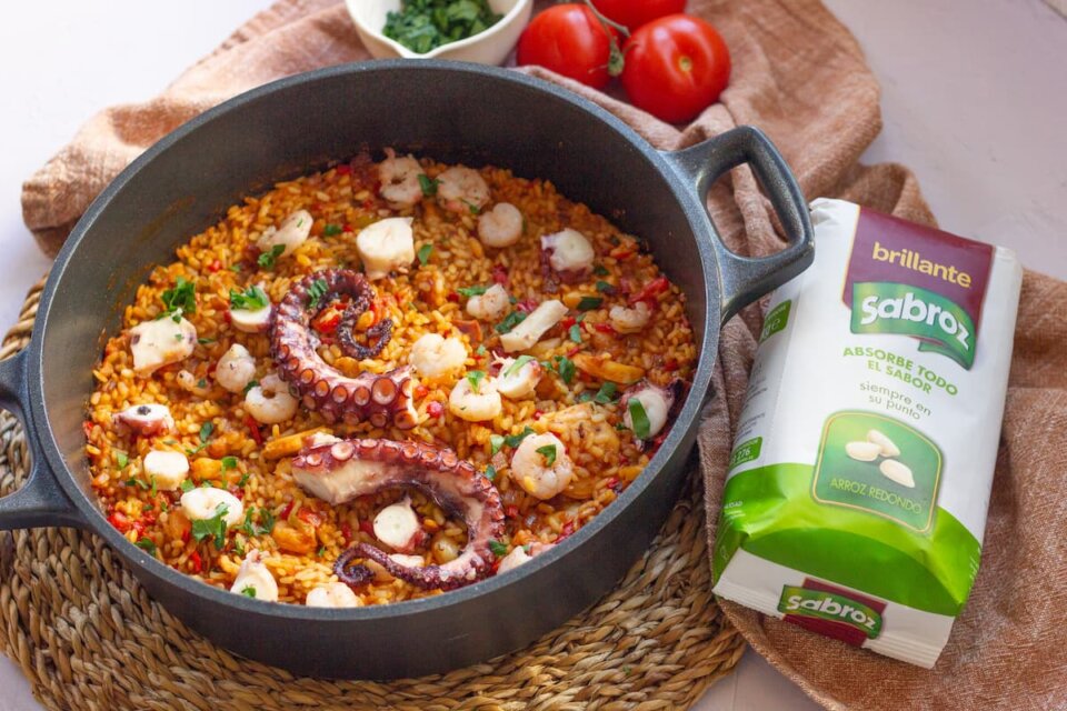 Arroz con pulpo y gambas: Receta fácil y sabrosa