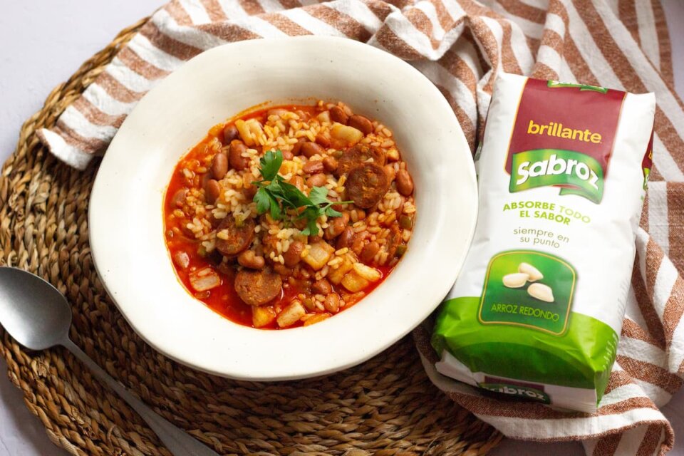 Arroz con judías pintas con chorizo: receta tradicional