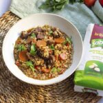 arroz con carne guisada