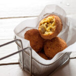Croquetas de arroz con pollo al curry by Belén Cocinar para Dos