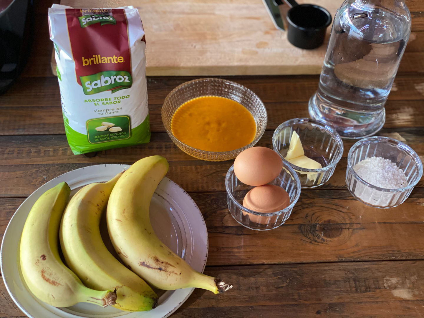 ingredientes para arroz a la cubana