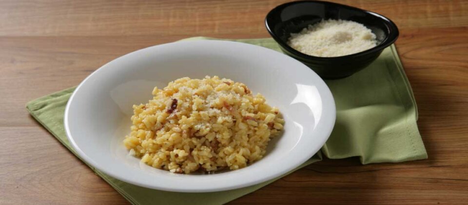Arroz a la carbonara