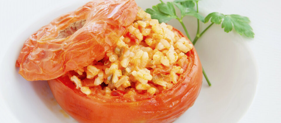 Tomates rellenos de arroz