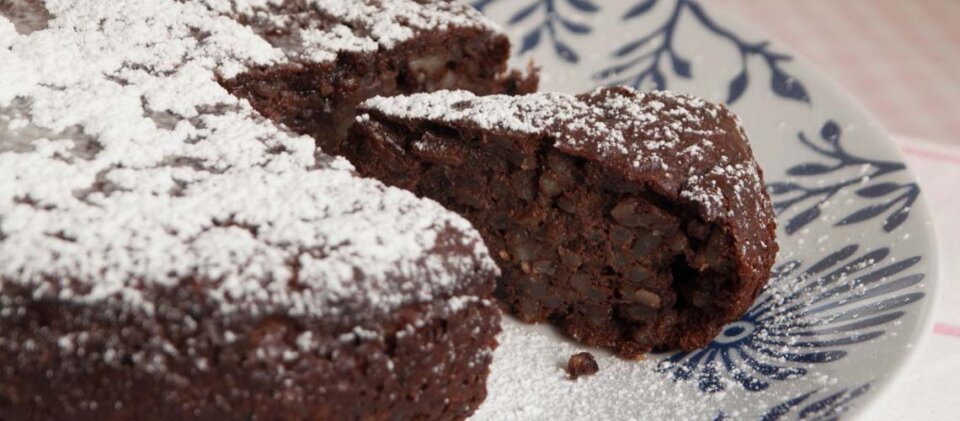 Pastel de arroz con chocolate