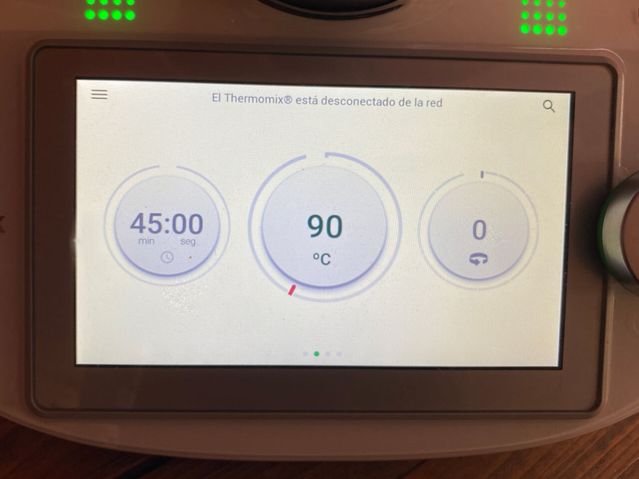 Programar 45 minutos a 90ºC y velocidad 1