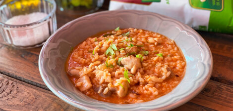 Arroz caldoso con pollo