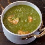 Arroz verde con langostinos en Thermomix
