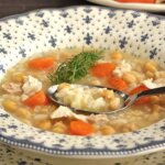 Potaje de garbanzos con arroz en Thermomix