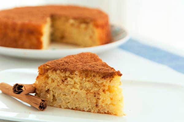 tarta de arroz con almendras