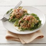 Cogollos de lechuga rellenos de arroz y lacón XL
