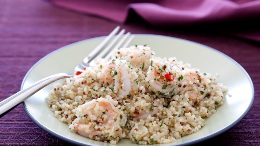 Foto de Quinoa con langostinos al ajillo