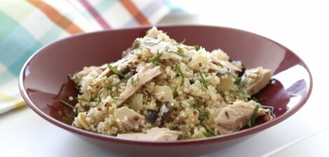 imagen receta Quinoa con berenjenas y atún