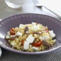 Cous cous con feta y anchoas