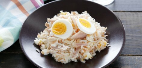 Ensalada de arroz Basmati cubana