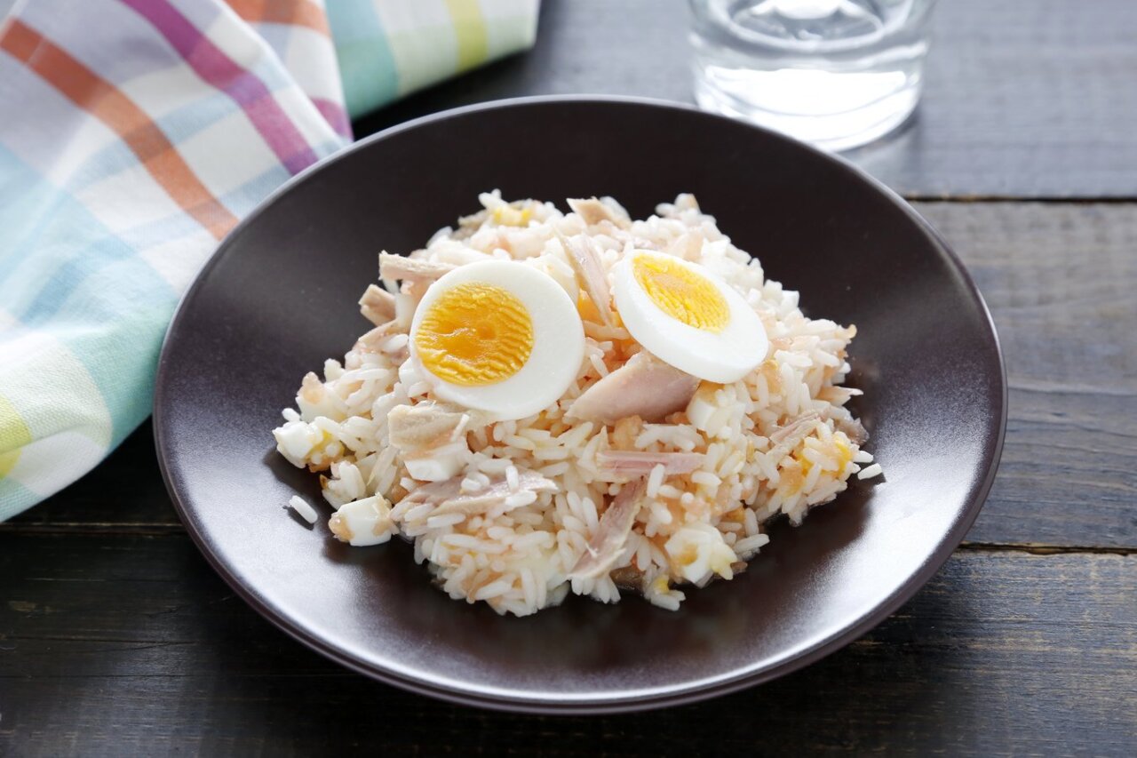 Ensalada de arroz Basmati cubana