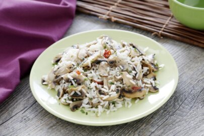 Arroz Basmati con champiñones