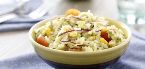 imagen receta Ensalada de arroz basmati y guacamole