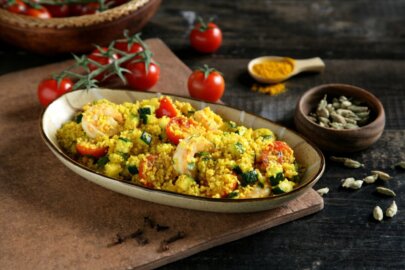 Cous cous con langostinos