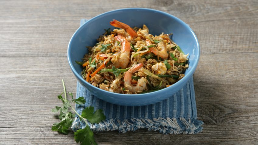 Foto de Arroz Basmati frito con gambas