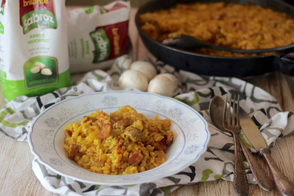 Arroz con punta de lomo ibérica