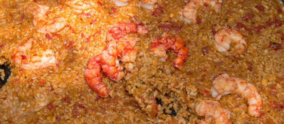 Paella de marisco para 20 personas