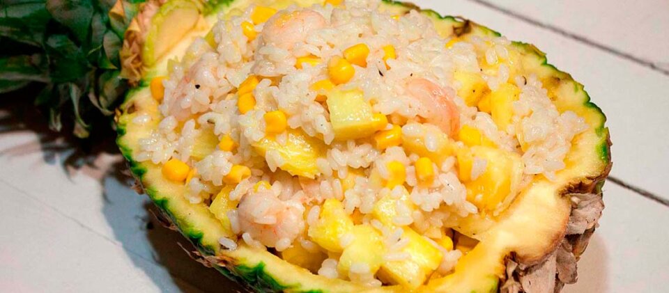 Arroz con piña