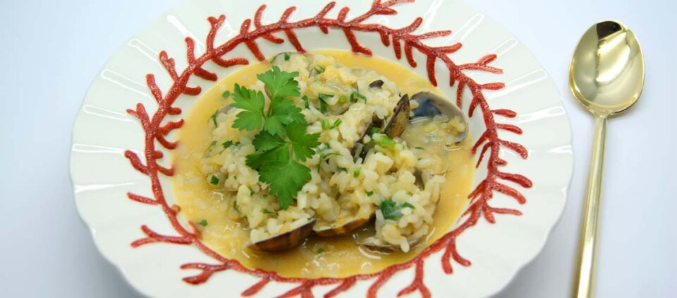 Arroz caldoso con almejas