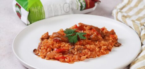 Arroz con setas