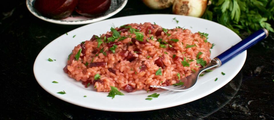 Risotto de remolacha: receta paso a paso