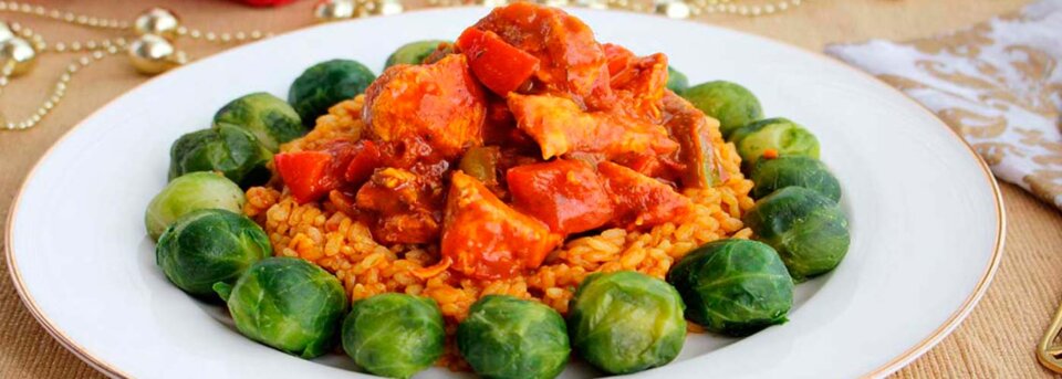 Arroz jollof con pollo
