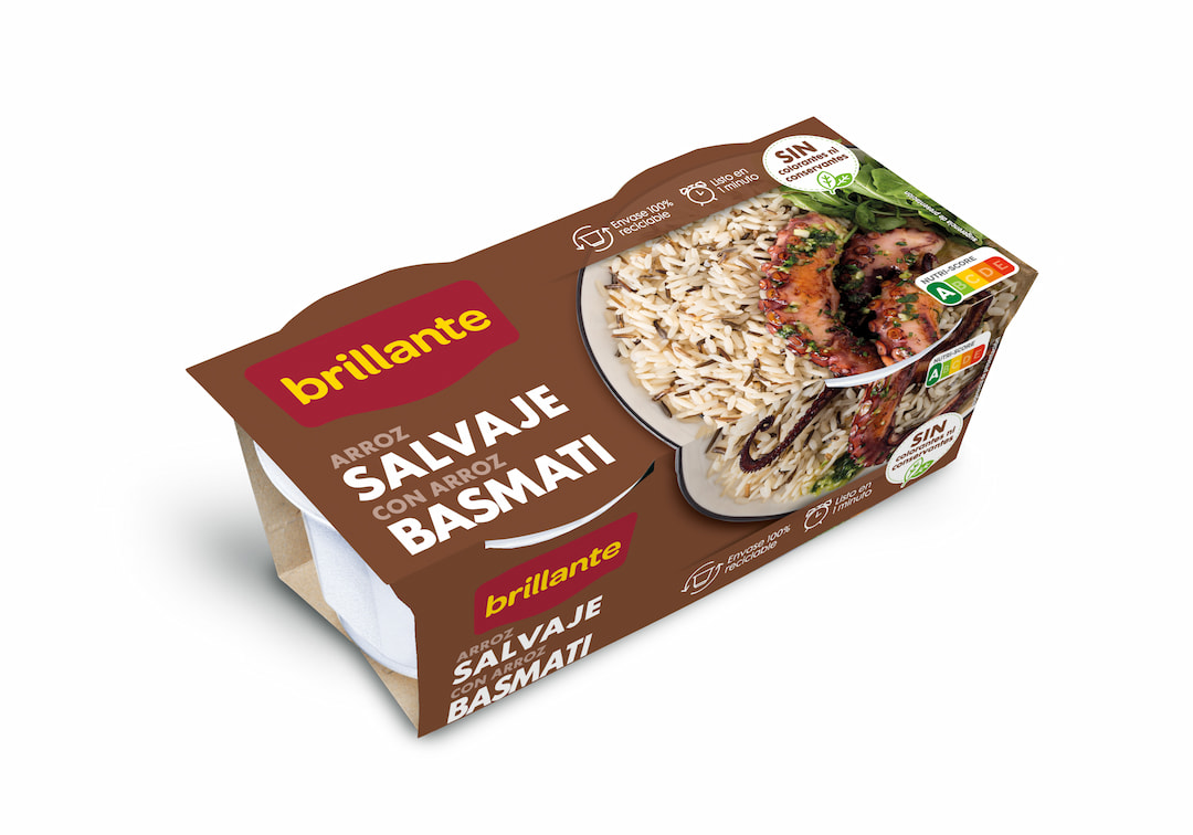 Vasitos de Arroz basmati y salvaje Arroz Brillante