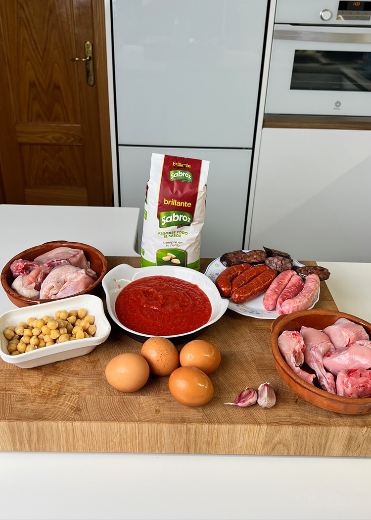 Ingredientes para arroz con costa Elche