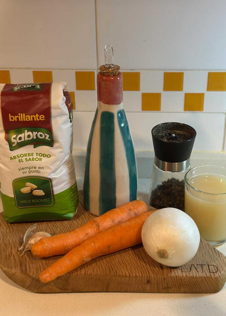 Ingredientes para sopa de arroz