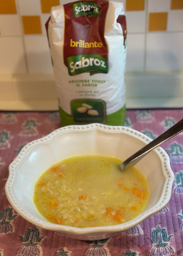 reposo para sopa de arroz