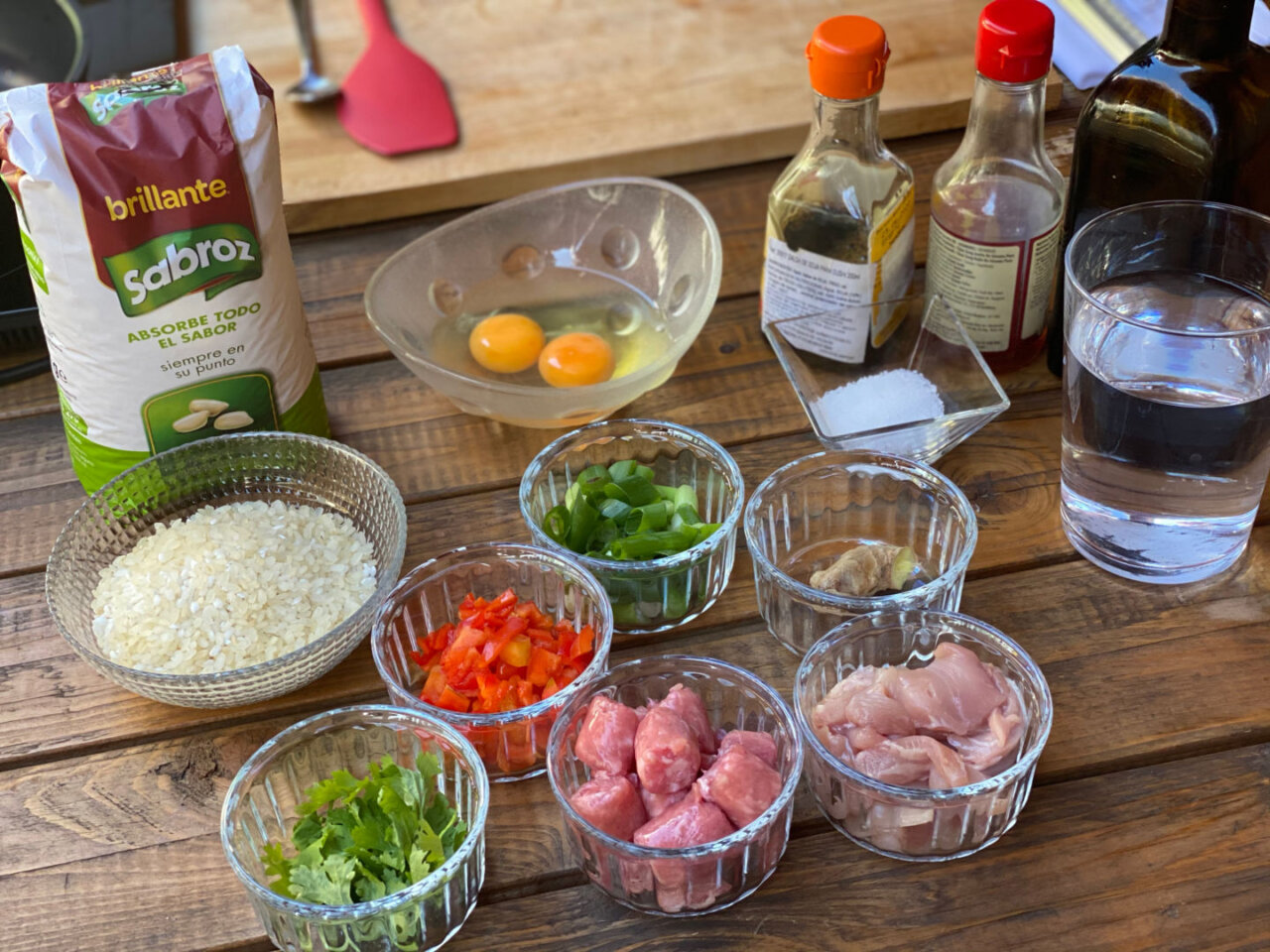 Ingredientes para hacer arroz chaufa