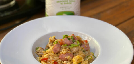 Plato de Arroz Chaufa con Brillante Sabroz