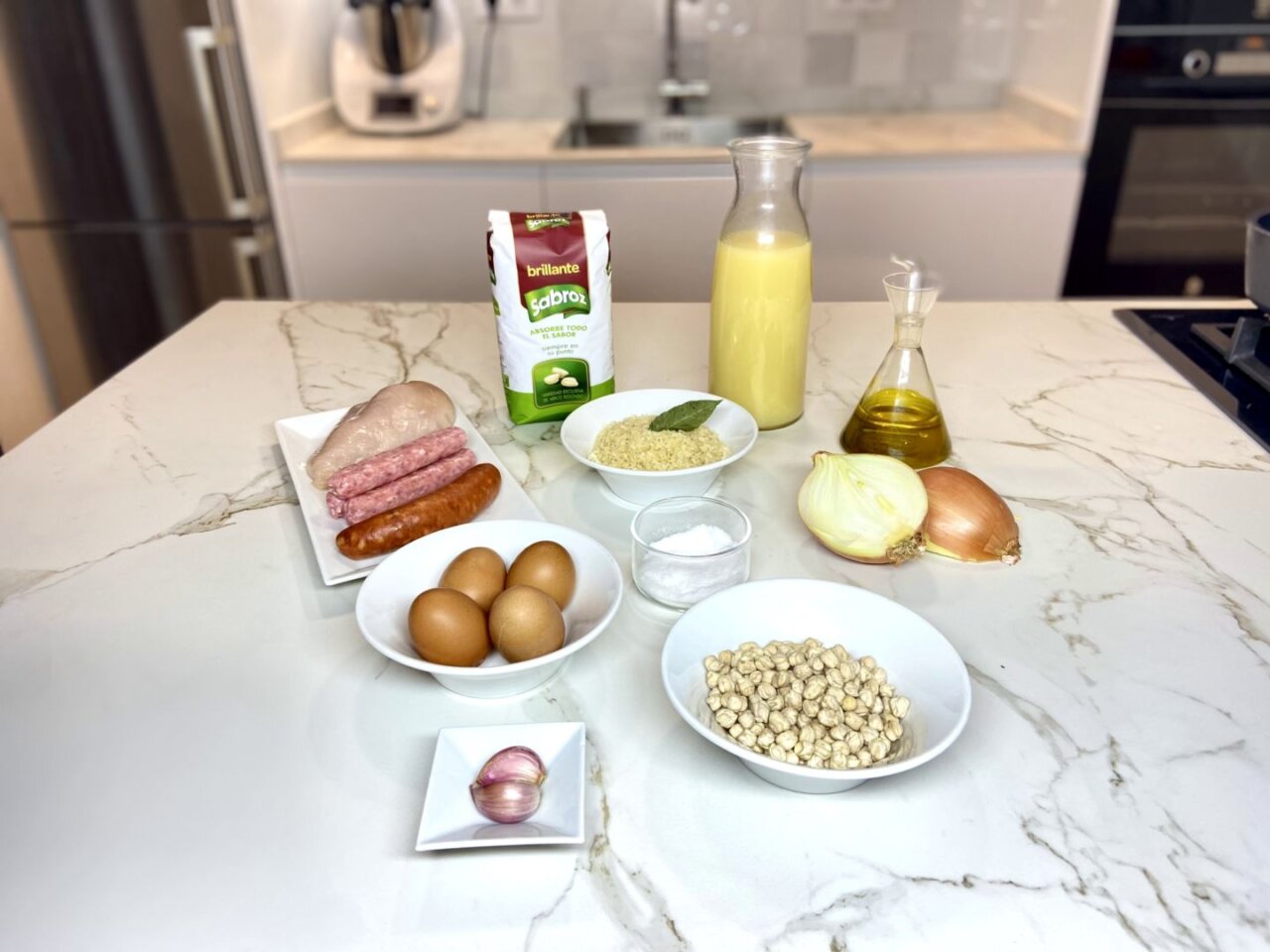 Ingredientes para Arroz con costra al estilo de Elche