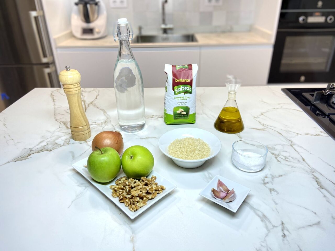 ingredientes para arroz con manzana