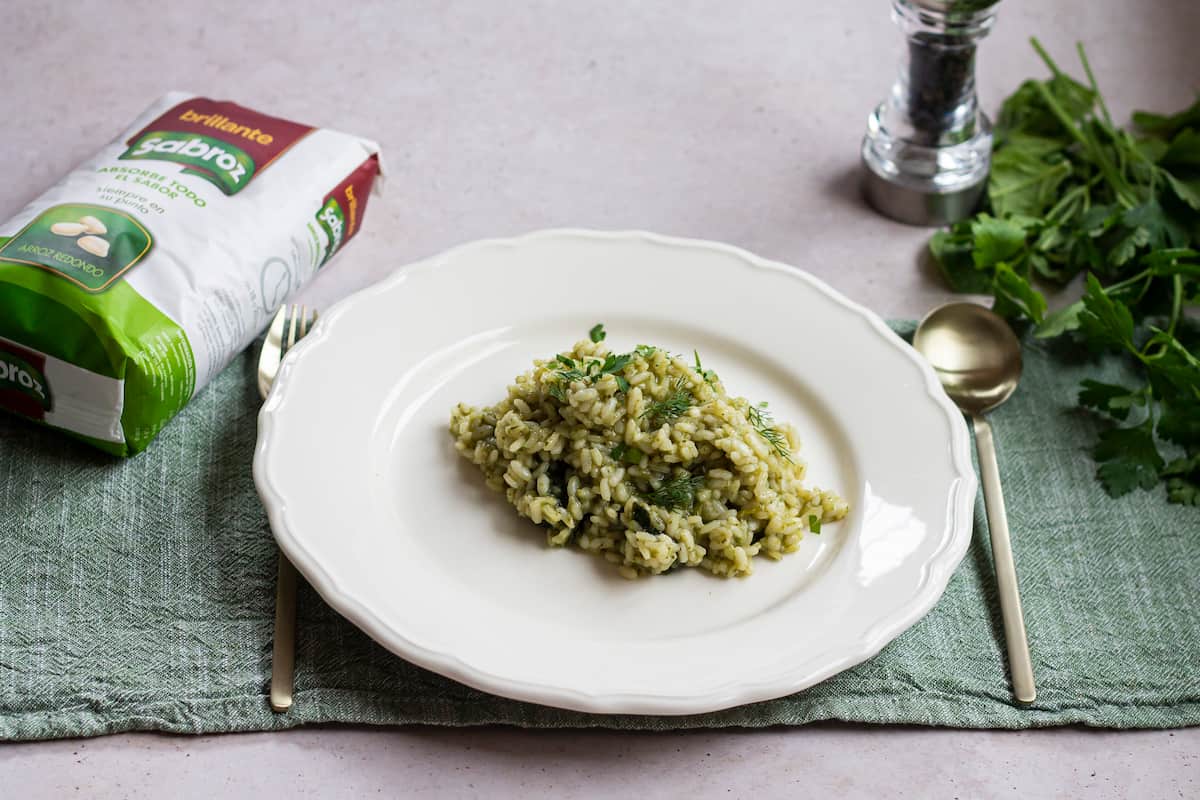 Arroz con espinacas