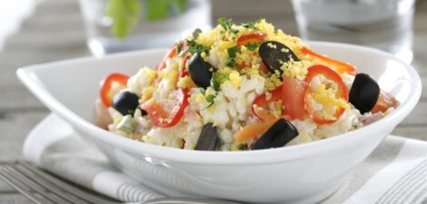 Ensalada de arroz con mayonesa