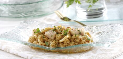 imagen receta Arroz meloso de calamar y rape