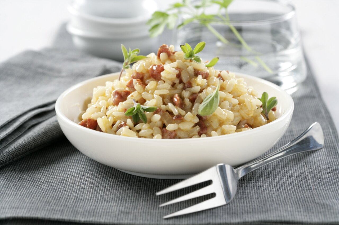 Risotto con chorizo