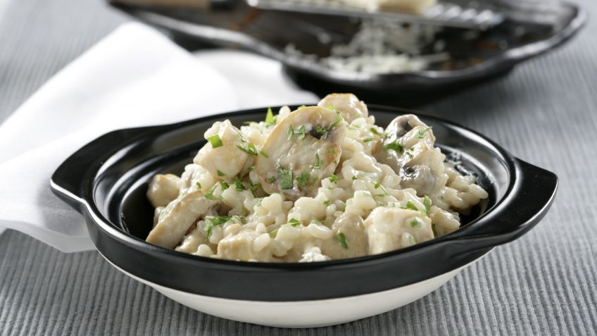 Foto de Risotto de champiñones y pavo