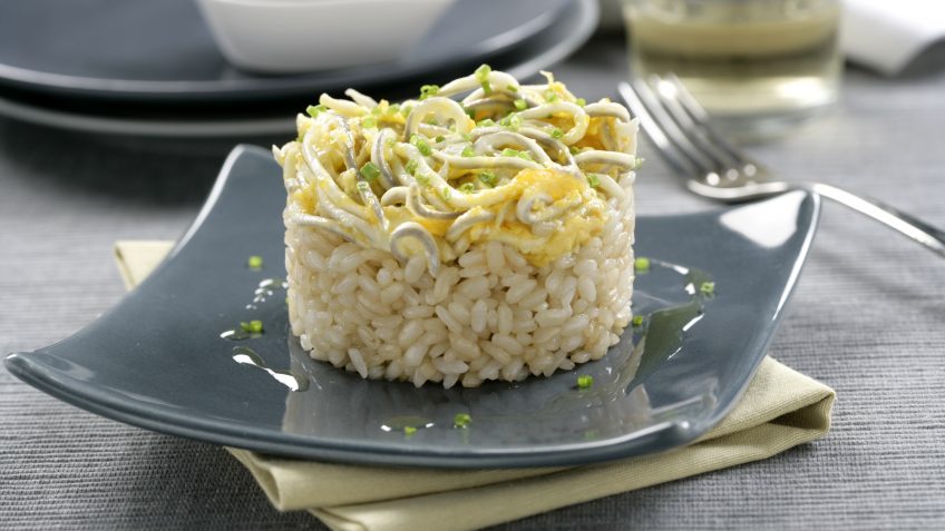 Foto de Timbal de arroz con gulas