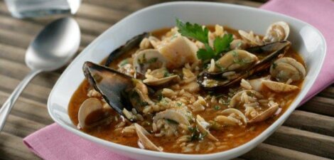 Sopa de marisco – Recetas de arroz Brillante Sabroz