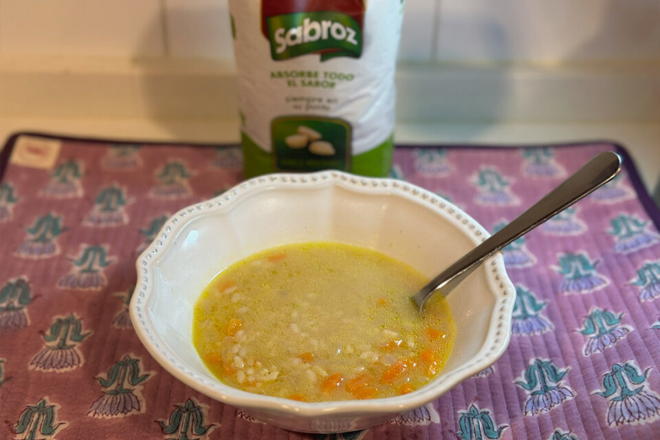 sopa de arroz