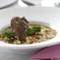 Arroz caldoso con carrillada