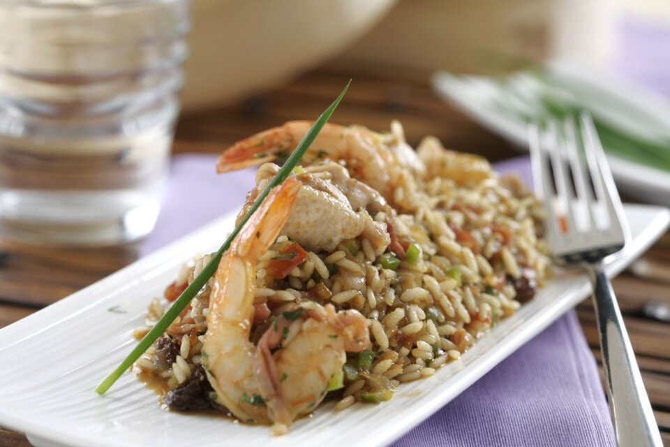 Arroz en salsa de soja